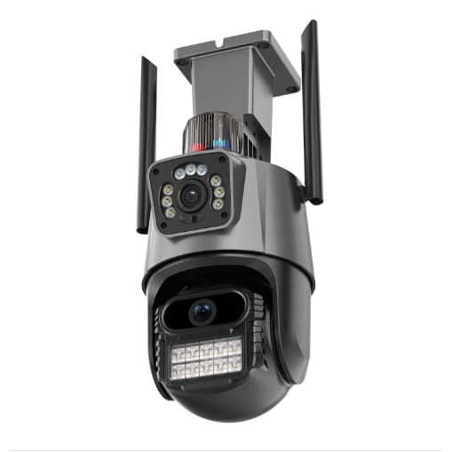 Geosphere DualView Pro – Dual-Lens 4MP WiFi Outdoor CCTV Camera with Human Tracking & Full-Color Night Vision